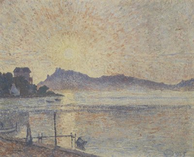 La Pointe de Cougoussa, tramonto, 1925 da Lucien Pissarro